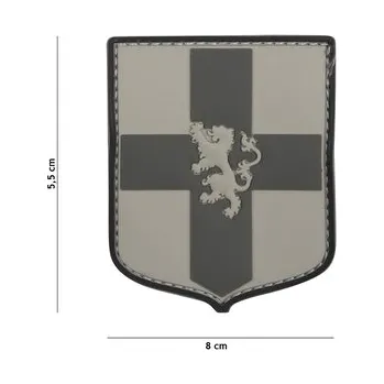 Nášivka Gumová nášivka 101 Inc znak Dutch Shield - šedá