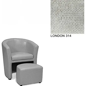 Křeslo Klubové křeslo AVA HOLGER I, s taburetkou, LONDON 314