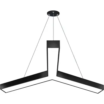Interlook LPL-001 | Závěsné LED stropní svítidlo 40W | tvar Y | hliník | CCD nebliká | Φ120x10x6 Černý