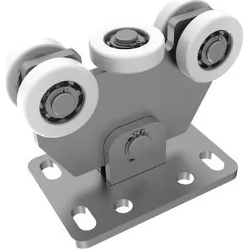 Pohon brány Vozík pro posuvnou bránu s 5 nylonovými kolečky pro C-profil 60x60x4, Zn