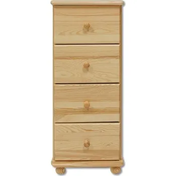 Komoda Komoda DK-112 se 4 zásuvkami, masiv Barva: moření ořech