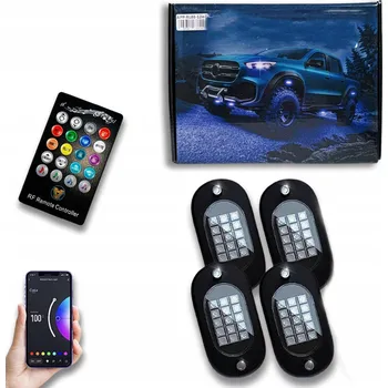 Autožárovka Interlook Světla do auta | RGB LED | Osvětlení podvozku 4 kusy