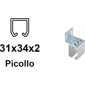 Pohon brány Boční držák pro závěsnou bránu z profilu C 34×31×2,0