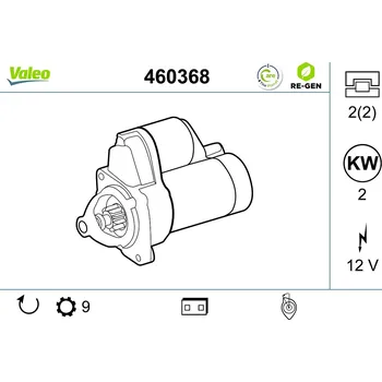 Startér, , 2810050080, 2810050081, 2810050110, VALEO, 460368