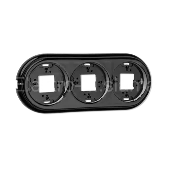 vypínač VINTAGE 3 rámeček černá na povrchovou montáž keramika CD0103