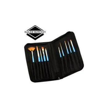 Umělecký štětec Sada štětců pro akvarel Daler-Rowney Aquafine classic set v textilním pouzdře se zipem.
