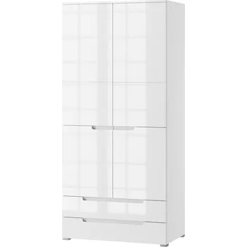 Šatní skříň Šatní skříň 2-dveřová se zásuvkami SELENE 28 bílá lesk