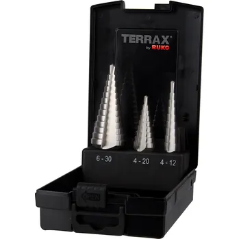 Dílna RUKO Sada stupňovitých vrtáků do kovu Terrax | 4-12, 4-20, 6-30 mm - RUA101126RO