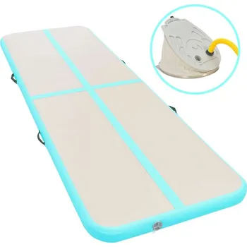podložka na cvičení OMAXI Nafukovací cvičební podložka s pumpou 800x100x10 cm PVC zelená 589619