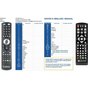 Dálkový ovladač General Cabletech URZ0336A - náhradní dálkový ovladač