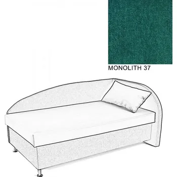 Postel Čalouněná postel AVA NAVI, s úložným prostorem, 120x200, pravá, MONOLITH 37