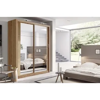 Šatní skříň Šatní skříň 03 ARTI 180 dub shetland/zrcadlo