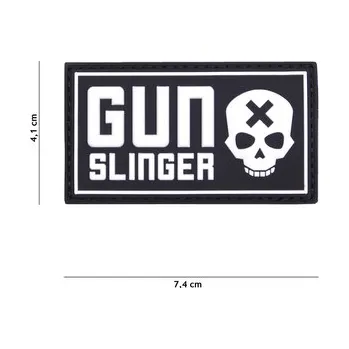 Nášivka Gumová nášivka 101 Inc nápis Gun Slinger - černá