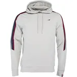 Pánská mikina Tommy Hilfiger TEXTURED TAPE HOODY S Šedá, Tmavě modrá, Červená