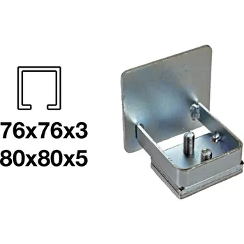 Pohon brány Kryt z C-profilu pro samonosnou bránu - pozinkovaný, 80x80