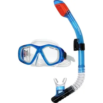 Potápěčské vybavení Juniorský šnorchlovací set AQUOS BARRACUDA SCUP JR UNI Modrá, Transparentní, Oranžová