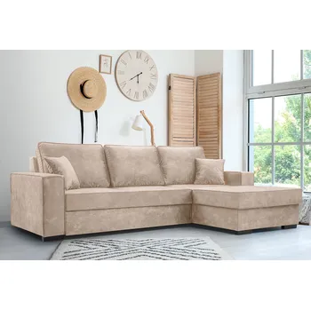 Sedací souprava Falco Rohová sedací souprava LOLA rozkládací s úložným prostorem, pravá, béžová Palladium 3