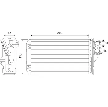 Výměník tepla, vnitřní vytápění, , VALEO, 811634