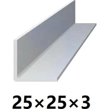 Stavební profil Ocelová tyč tvaru L 25x25x3 (L-profil), bez povrchové úpravy 6 m (J-L25x25x3-6)