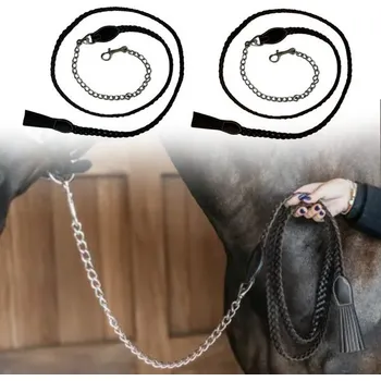 Vodítko pro psa Vodítko Dy'on kožené s řetízkem