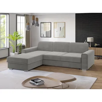 Sedací souprava Falco Rohová sedací souprava LUBOR rozkládací s úložným prostorem, levá, světle šedá Enjoy 21