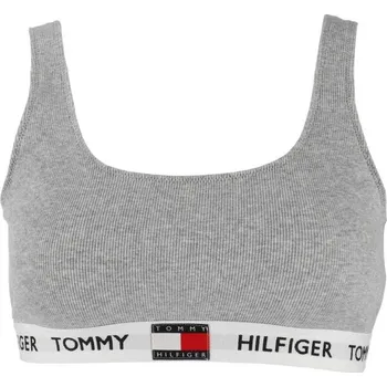 Podprsenka Dámská podprsenka Tommy Hilfiger TOMMY 85 RIB-BRALETTE S Šedá