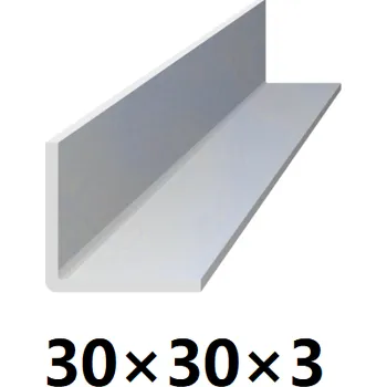 Stavební profil Ocelová tyč tvaru L 30x30x3 (L-profil), bez povrchové úpravy 6 m (J-L30x30x3-6)