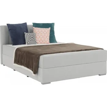 Postel Čalouněná postel FERATA KOMFORT 140x200, s úložným prostorem, světle šedá