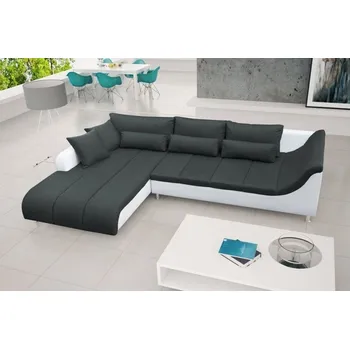 Sedací souprava Falco Rohová sedací souprava Alex, levá, černá Inari 100/bílá Eko