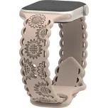 Perforované slunečnice řemínek pro Apple Watch 42/44/45/46/49mm Barva: béžová