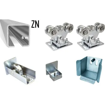 Pohon brány Sada pro výrobu samonosných posuvných vrat do šířky průjezdu 4,5 m, s pozinkovaným C-profilem 70x70x4 (SADA-01-ZNK)