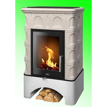 Krbová kamna Kamna ABX Britania exclusive kachle ahornweiss