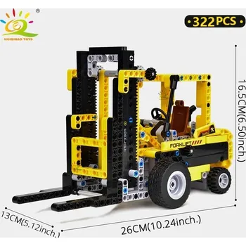 Stavebnice LEGO Stavební set bagru a jeřábu pro děti | styl lego - 322KS bez krabice