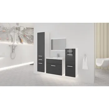 Koupelnový nábytek Falco Koupelnová sestava Lora A bílá/šedá lesk