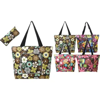 Carmani® Carmani - Skládací nákupní taška KVĚTINY - 38*25*20 cm