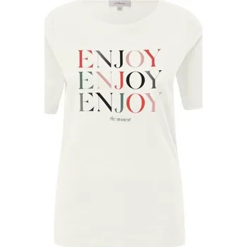 Dámské tričko Dámské tričko s.Oliver RL T-SHIRT 46 Bílá, Mix