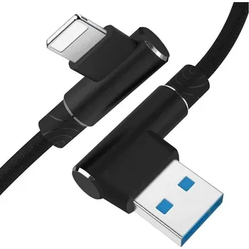 Interlook AM30 | Apple Lightning 2M | Úhlový nabíjecí USB kabel telefonu | iPhone 5 6 7 8 X 11 2,4A Niebieski