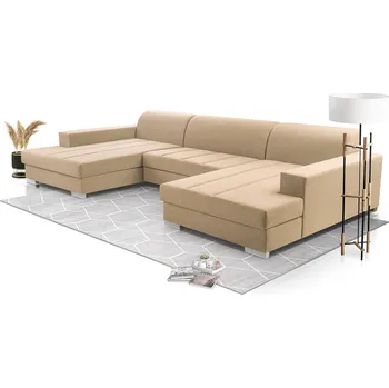 Sedací souprava Falco Rozkládací sedací souprava do U Miriam s úložným prostorem, béžová