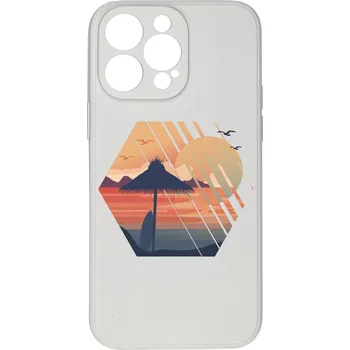 Pouzdro na mobilní telefon Kryt Západ slunce bílý pro iPhone 15 Pro Max