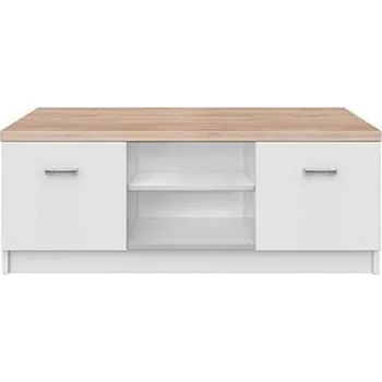 Televizní stolek Televizní stolek RTV TOPTY TYP 15, 2D, bílá/dub sonoma