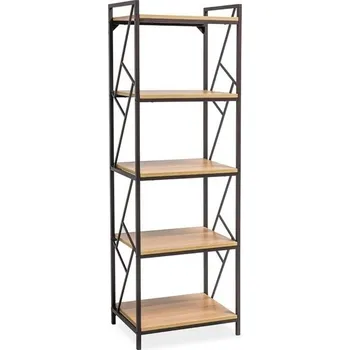 regál Policový regál TABLO R5, dub/kov