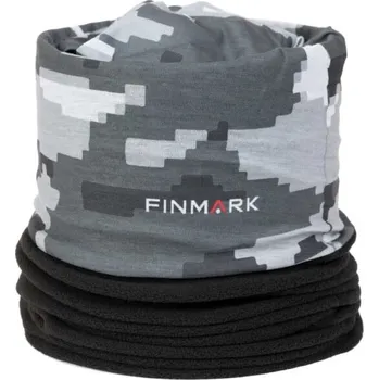 Šátek Multifunkční šátek s fleecem Finmark FSW-227 OS Šedá, Černá