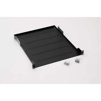 Rozvaděč TRITON Police s perforací 19", 1U/350mm, nosnost 40kg, černá