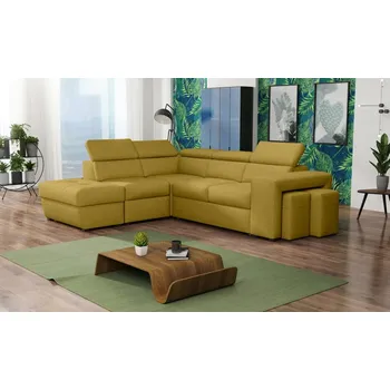 Sedací souprava Rohová sedací souprava PIETRE Metro 45 s taburetem, rozkládací, levá