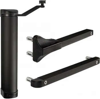 Zavírač dveří Hydraulický samozavírač LOCINOX 90°/180° pro branky do 110 cm/75 kg, černý, LION-9005