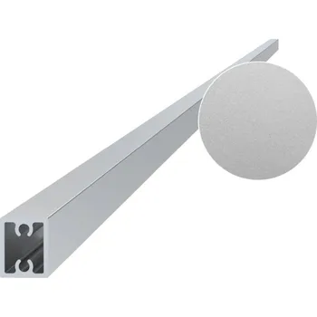 Plot Hliníková plotová lamela 20x16 mm s eloxovanou vrstvou, stříbrná, tvar obdélník 2m +/- 5mm (AL-PV9-EX-2)