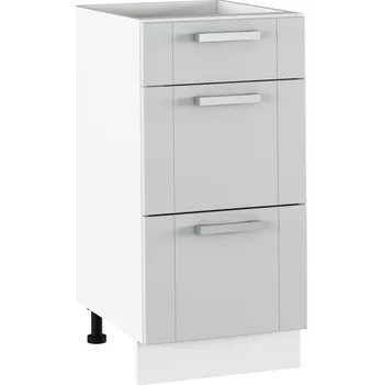 Kuchyňská skříňka Spodní kuchyňská skříňka JULIA TYP 53 se šuplíky, světle šedá/bílá