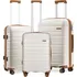 Kono K2091L sada 3 kufrů 55/65/76 cm, krémová