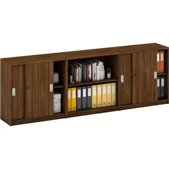 Kancelářská sestava B2B Partner Sestava skříní MIRELLI, Typ II - ořech