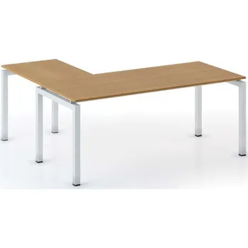 Psací stůl B2B Partner Rohový kancelářský stůl PRIMO SQUARE, 180x180 cm, třešeň